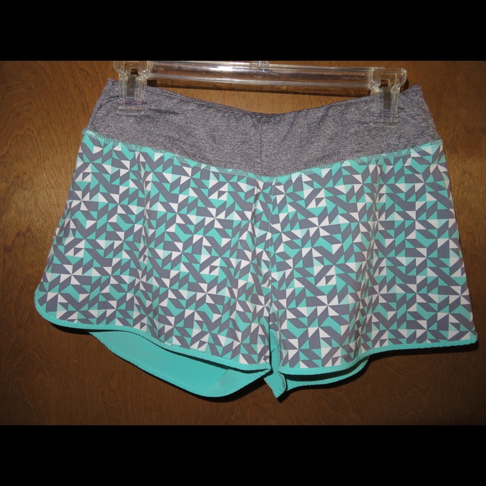 Teal and Grey Running Shorts